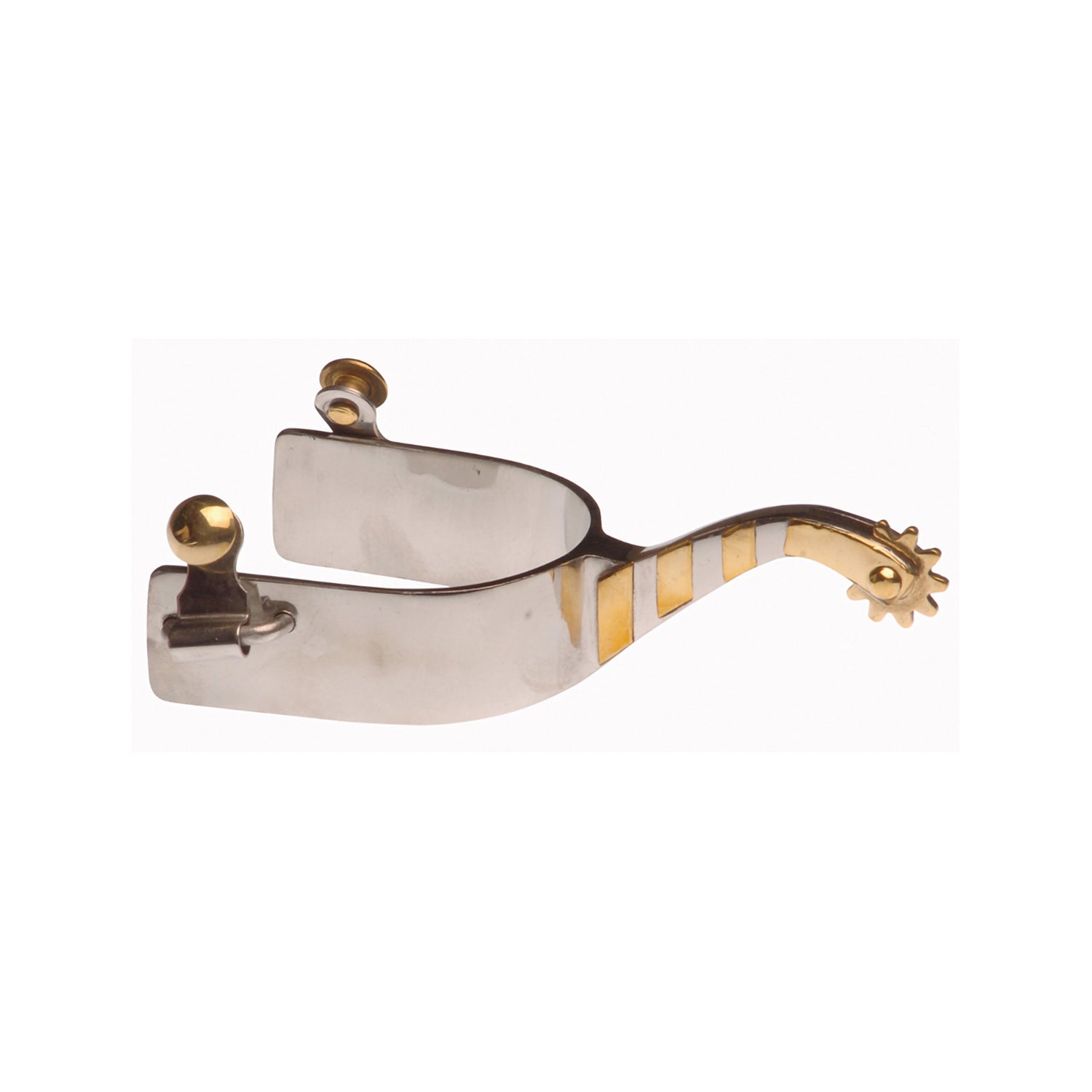 Lakota stainless steel cutting spurs with brass trims SR00025