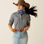 Ariat railroad stripe western shirt for women