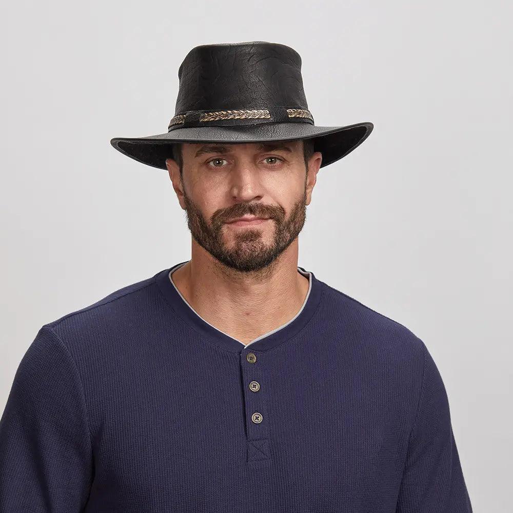 American hat makers Cyclone | Mens Leather Cowboy Hat