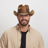 American hat makers Cyclone | Mens Leather Cowboy Hat