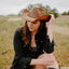 American hat makers Hollywood | Womens Leather Cowgirl Hat