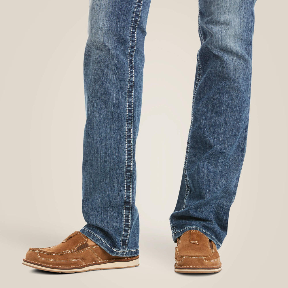 Ariat R.E.AL. Mid rise stretch icon stackable straight leg jean for ladies - HorseworldEU