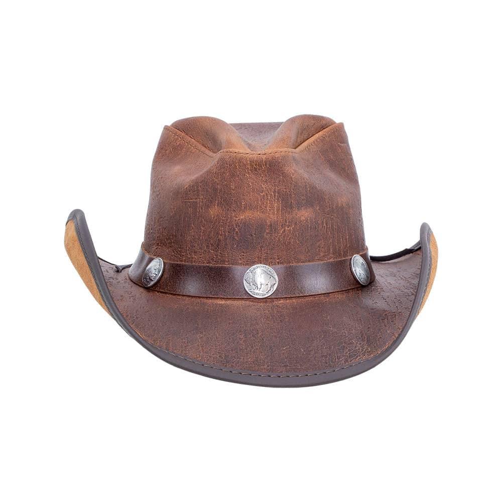 American hat makers Cyclone | Mens Leather Cowboy Hat