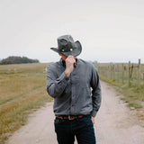 American hat makers Cyclone | Mens Leather Cowboy Hat