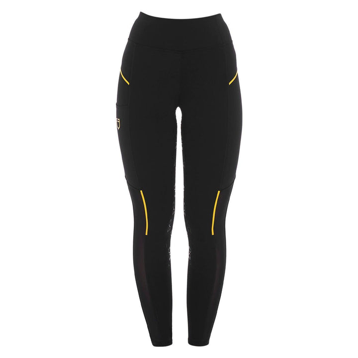 Equestro women's slim fit leggings micro mesh inserts - HorseworldEU